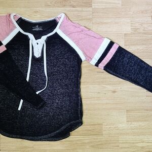 Pink and Black Long Sleeve Shirt